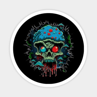 Mushroom brain dead zombie Magnet